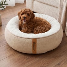 Camden Cotton & Jute Round Dog Bed